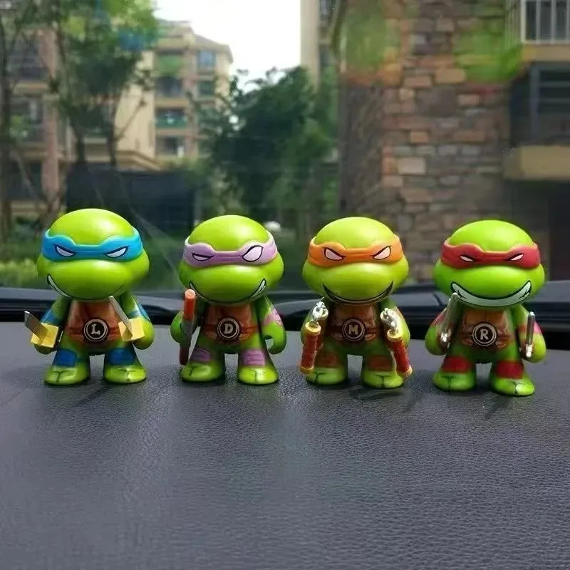 TMNT Teenage Mutant Ninja Turtles Q Figure Leonardo Raphael Michelangelo Donatello Collectible Car Dashboard Ornament Desk Gift - view 4