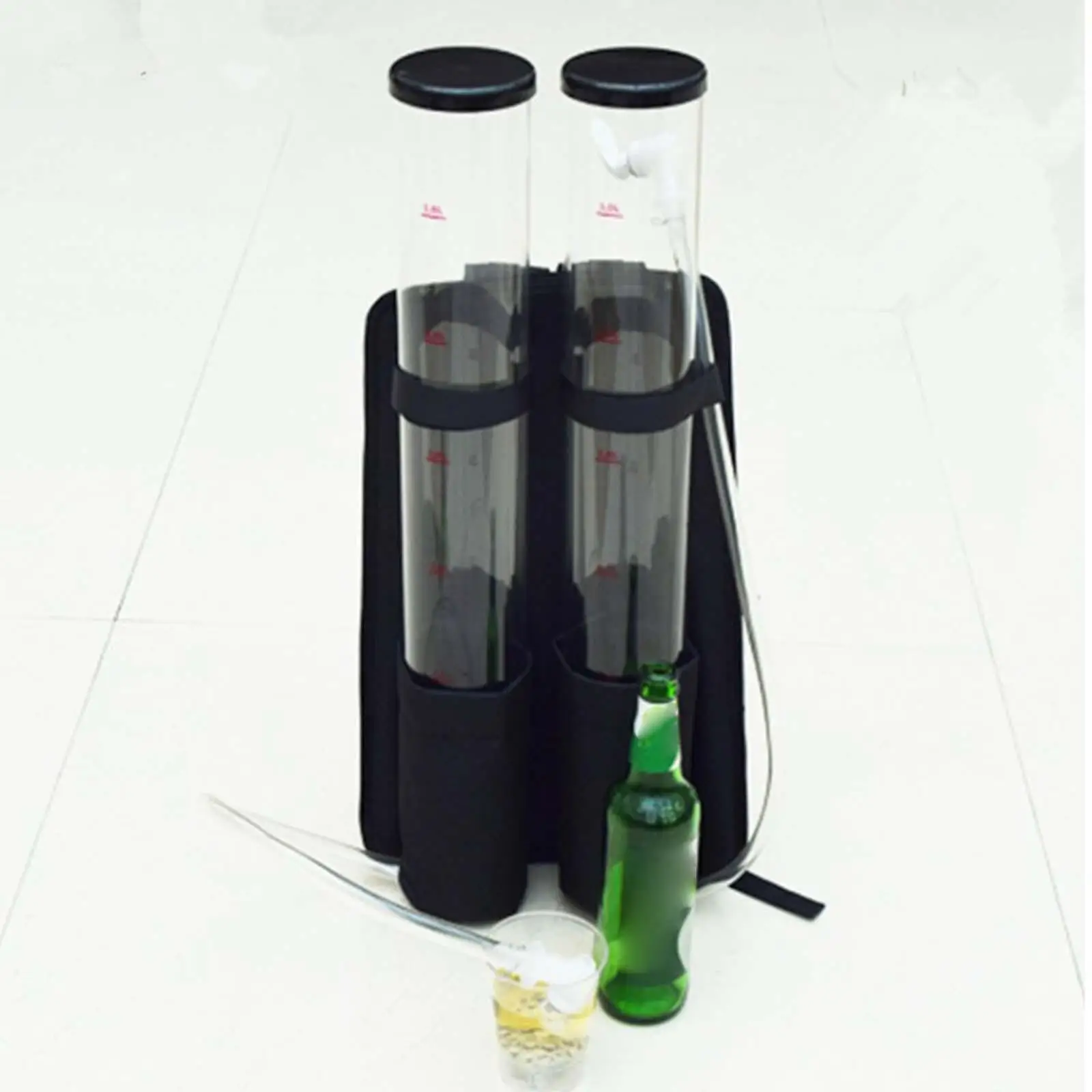 Dual Barrel Portable Backpack Dispenser 3+3 Liter for Kitchens Home Outdoor