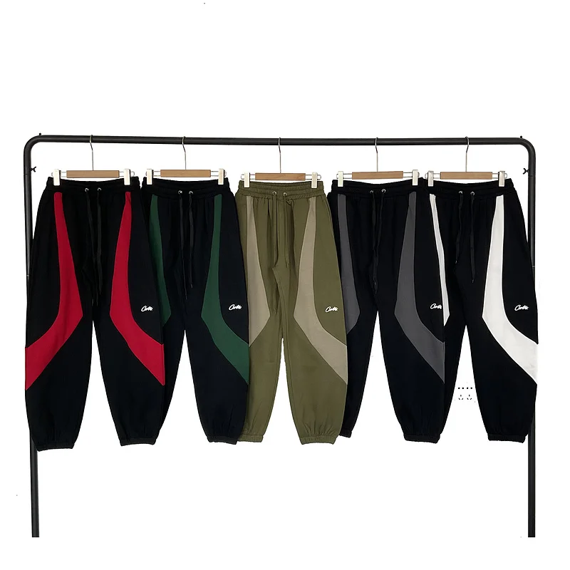 

Модная уличная одежда с высокой талией в стиле ретро, спортивные повседневные цветные длинные брюки Blo Fce, брюки для отдыха с манжетами для молодежи, осень-зима