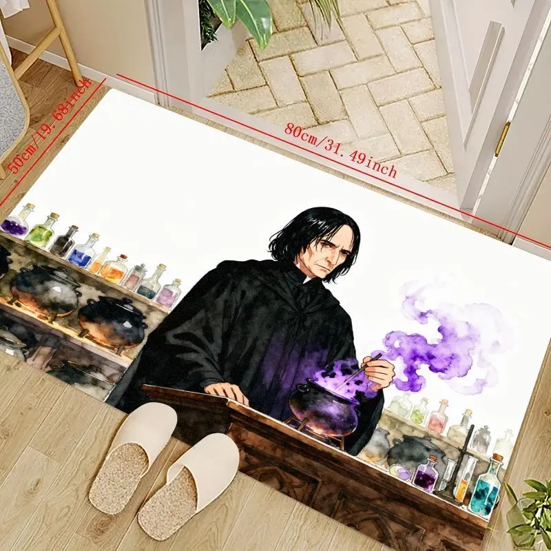 

1PC Harry Potter Severus Snape Potion Master Magic Theme Floor Mat for Living Room Bedroom Entryway Home Decor, Trendy Anti-Slip