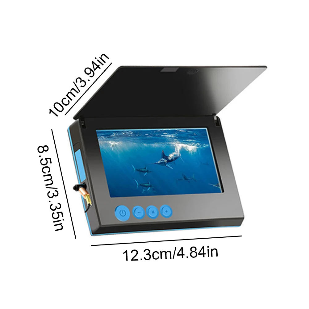 كاميرا صيد الجليد عالية الدقة 4.3/5 بوصة مقاومة للماء لصيد الأسماك على الجليد مع 220 °   رؤية واسعة لصيد الأسماك على الجليد على شكل قارب البحيرة