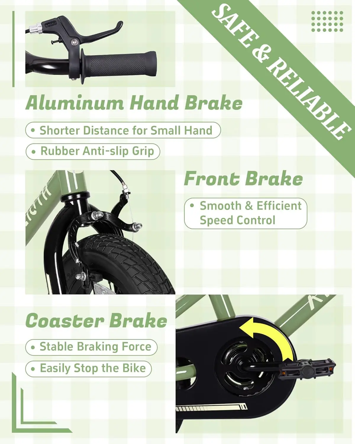 Kids Bike for 2-8 Years Old Boys Girls Toddlers 12 14 16 Inches Bicycle with Training Wheels Coaster Brake, Multiple Color