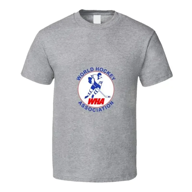 WHA World Hockey Association T Shirt - Grey