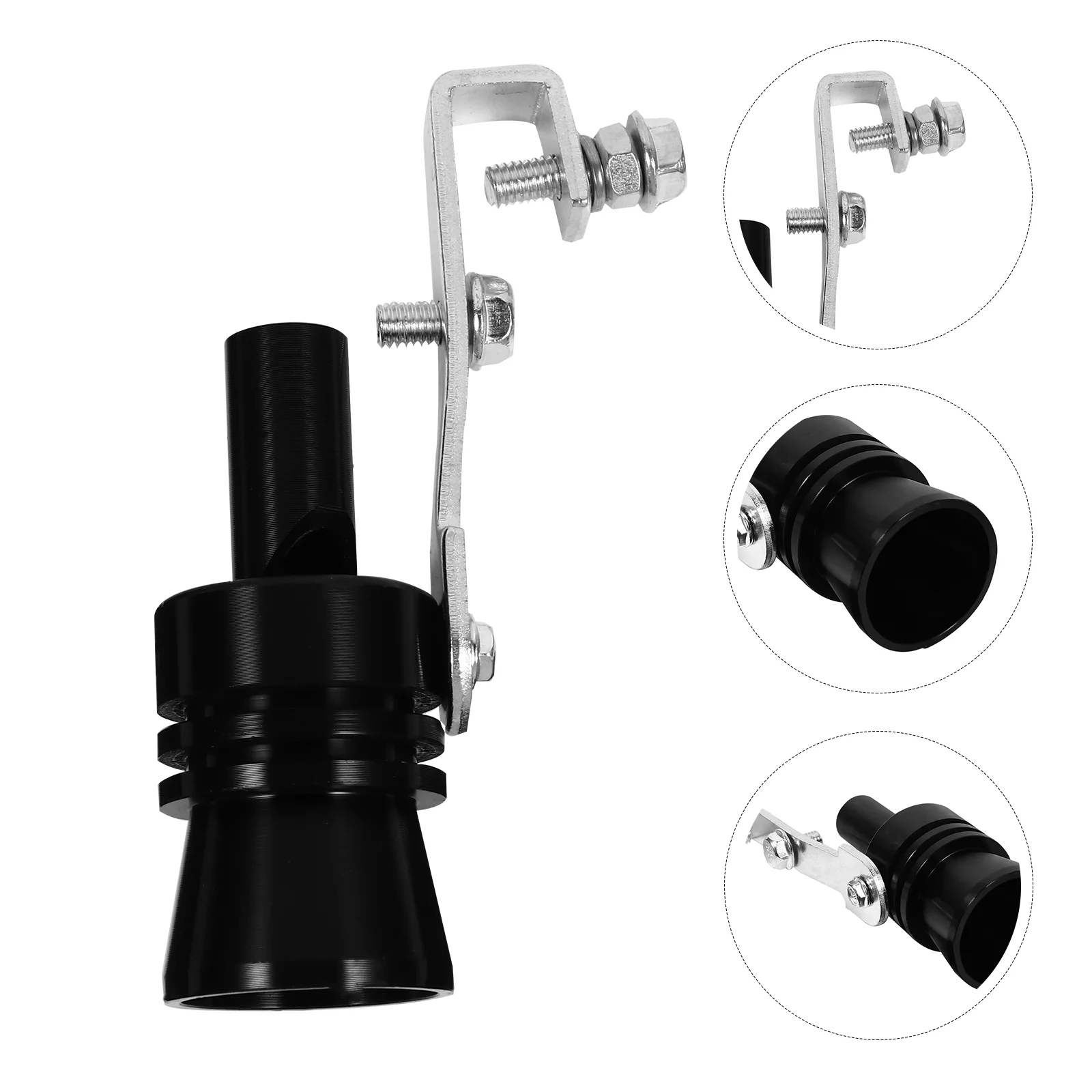 

Exhaust Whistle Car Sounder Tailpipe Simulator Car Accessories (Black) exhaust muffler whistle car whistle exhaust