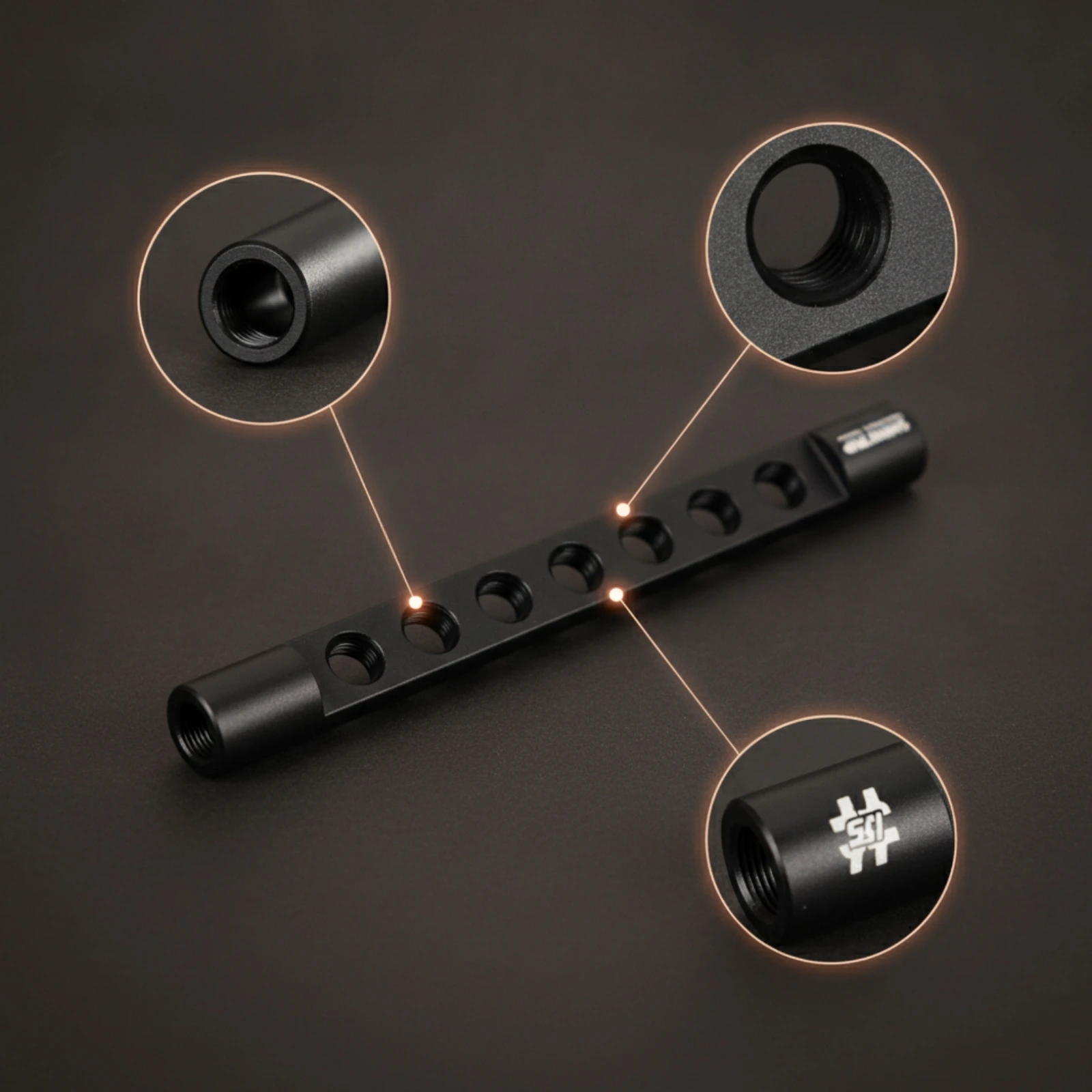Modular Mount Extension Module Swivel Head Mount Matte Black for Campers, Camping, Outdoor Cooking