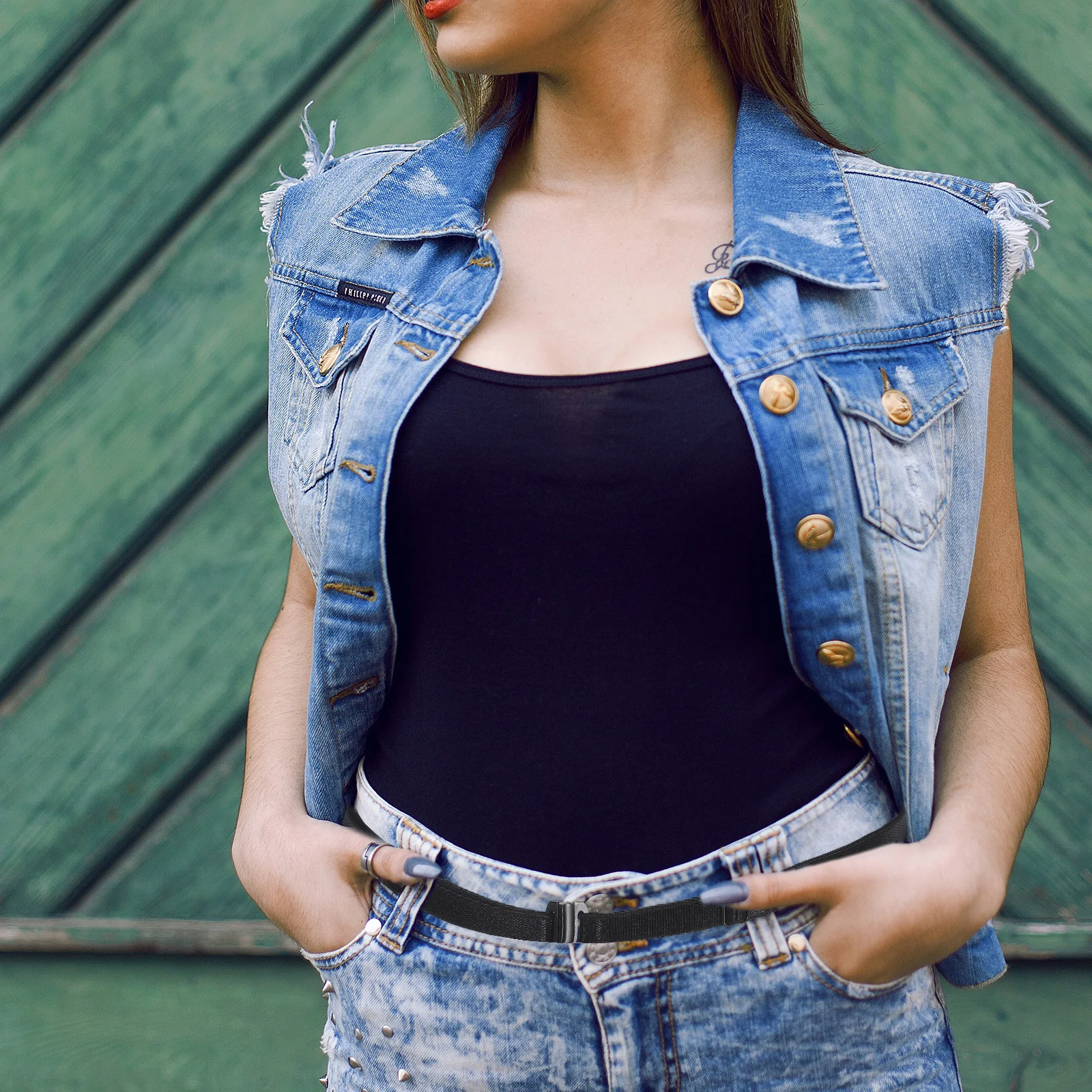 Cinturón elástico ajustable Invisible, tensor de cintura adelgazante para camisa, pantalones vaqueros, pretina de moda