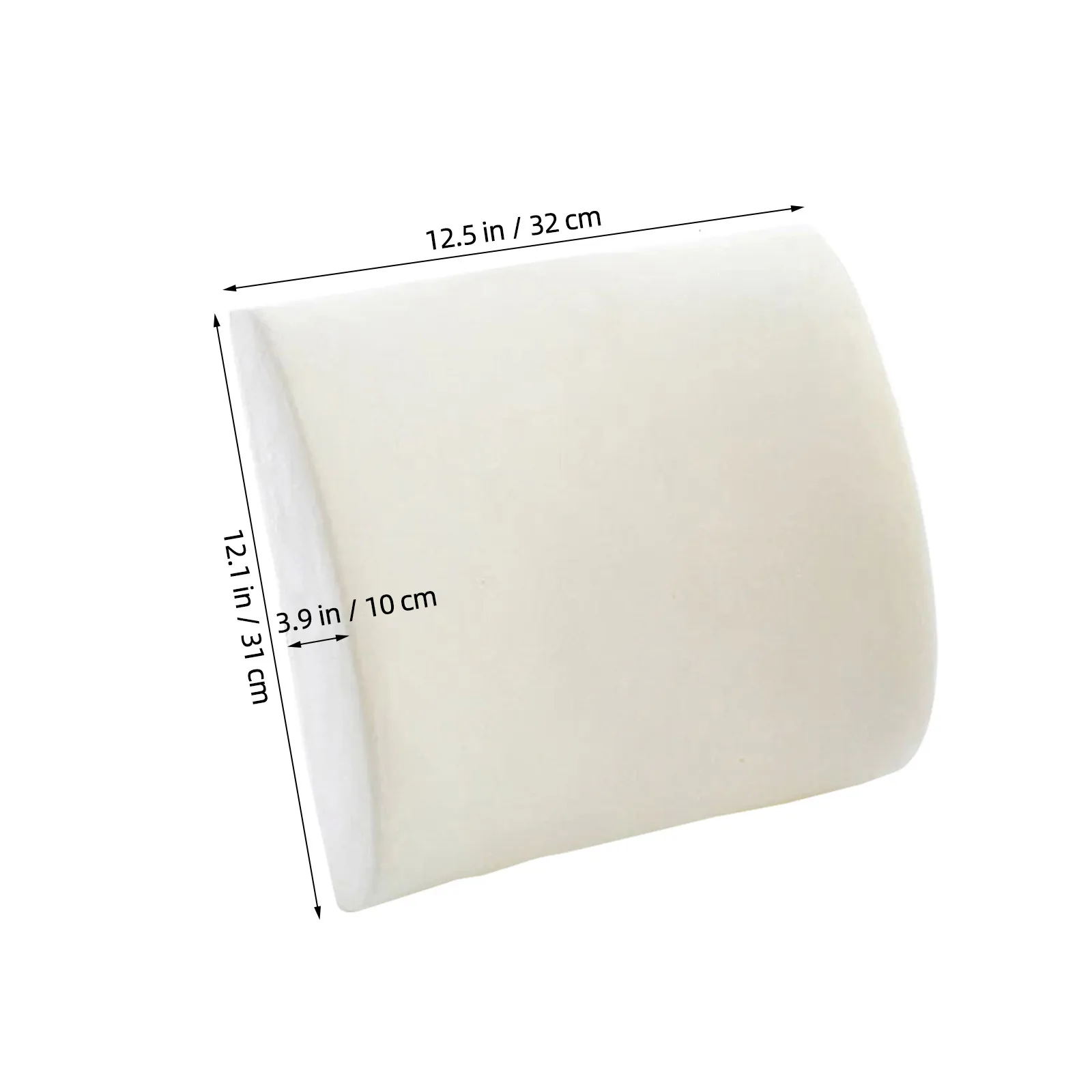 Memory Foam Lumbar Support Cushion Premium Non Toxic Waist Pillow for Car Plane Train Bus Home Office Back Pain Relief