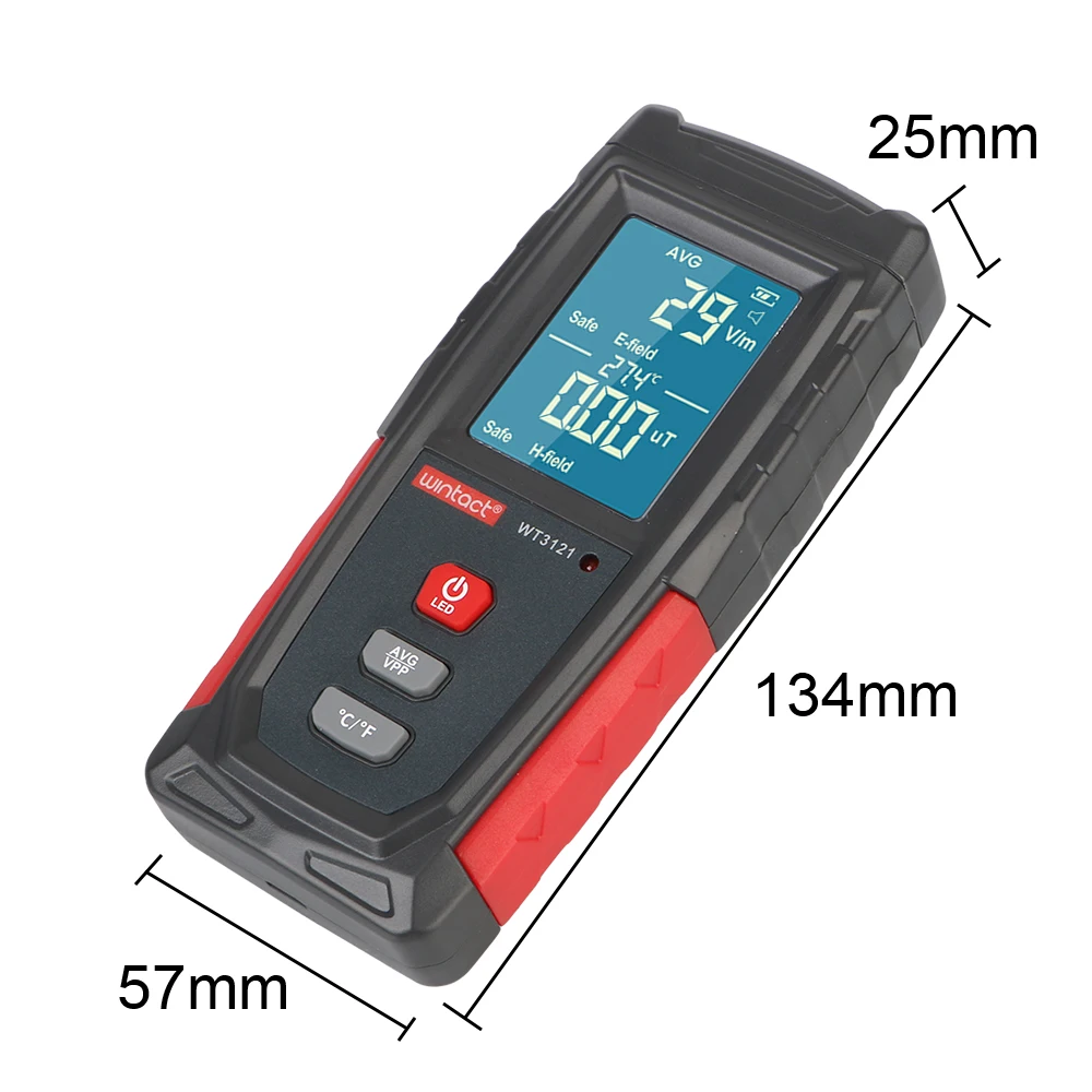 Handheld Portable Counter Electromagnetic Radiation Tester Electric Field EMF Meter Detector Radiation Dosimeter Monitor Tester