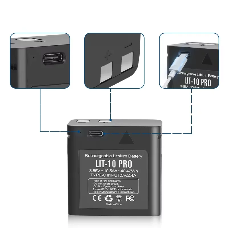 LIT-10 Replacement Battery 8V 10.5Ah 84Wh Compatible with LM2, LINK-MICRO, CELL Detection Devices