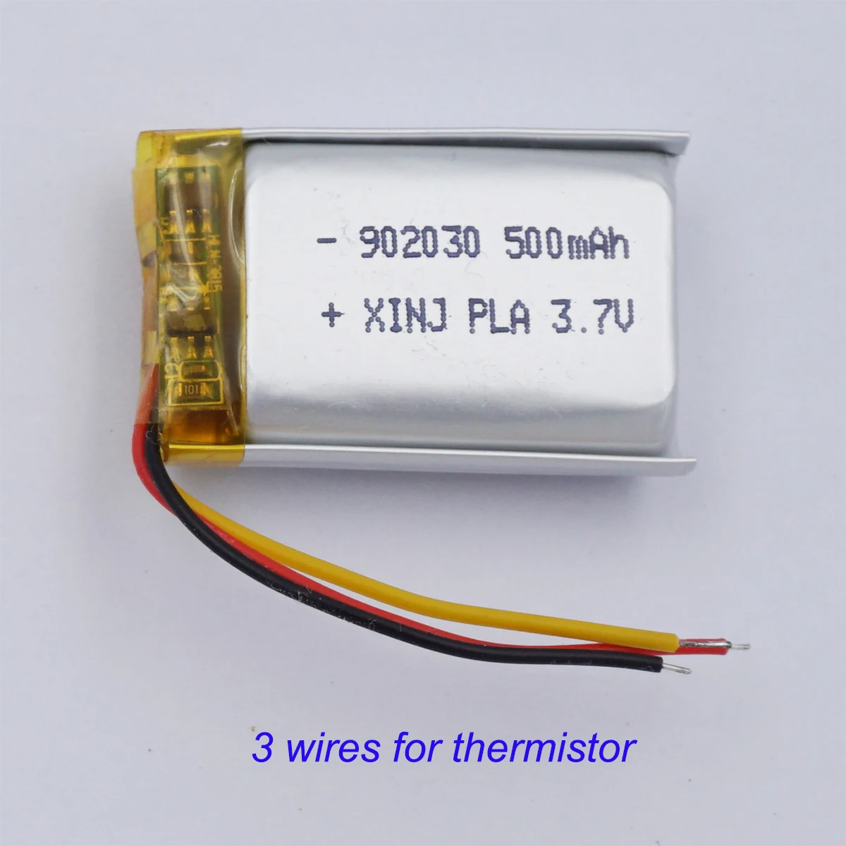 3.7V 500mAh 1.85Wh 902030 Thermistor 3 Wires Rechargeable Li Lipo Battery For Camer Music Player Bluetooth Speaker LED Light