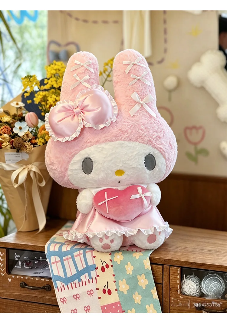 40/60cm Hello Kitty My Melody Plüschtier Rosa Spitzenherz Gefüllte Puppe Sofa-Kissen Wohnzimmer Heimdekoration Niedliche Puppe Geschenk – Detail 20
