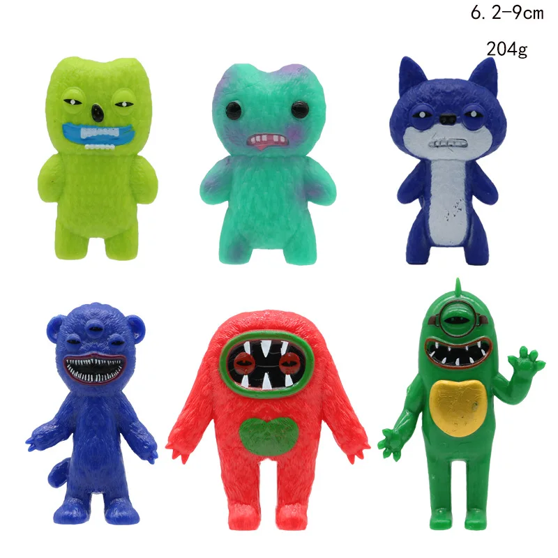 2025 6 pièces/ensemble Funk dents trésor dents mignonnes monstre série boîte aveugle Figure laid mignon jouets à la mode jouets en plastique cadeau pour enfants