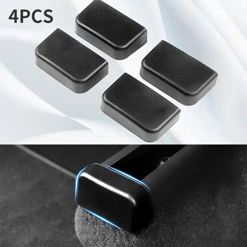 

4Pcs Car Rear Seat Slide Rail Anti-Kick rubber plug modified Protector Cover For Tesla Model 3/Y