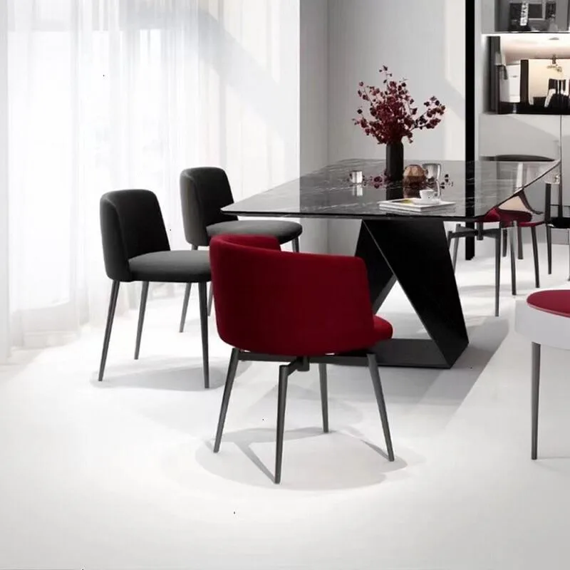 

Italian-style Rotating High-end Dining Chair Light Luxury Leisure Backrest Chair Comfortabel En Duurzaam Dining Room Furniture