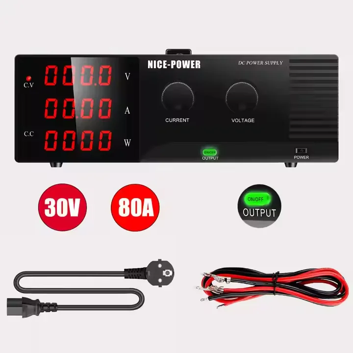 NICE POWER 30V 80A R-SPS3080 DC Power Supply Adjust 2400W AC to DC Convert  Laboratory Bench Voltage Stabilize