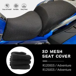 3d respirável assento capa para bmw gs 1250 1200 r1200gs r 1200 gs lc r1250gs adv aventura motocicleta anti-deslizamento almofada de assento capa