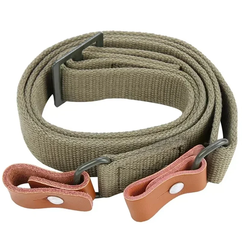 Original Gun Sling Airsoft Military Hunting Shooting Adjustable Leather Two Point Tactical AK Rifle Strap Outdoor Survival Belt