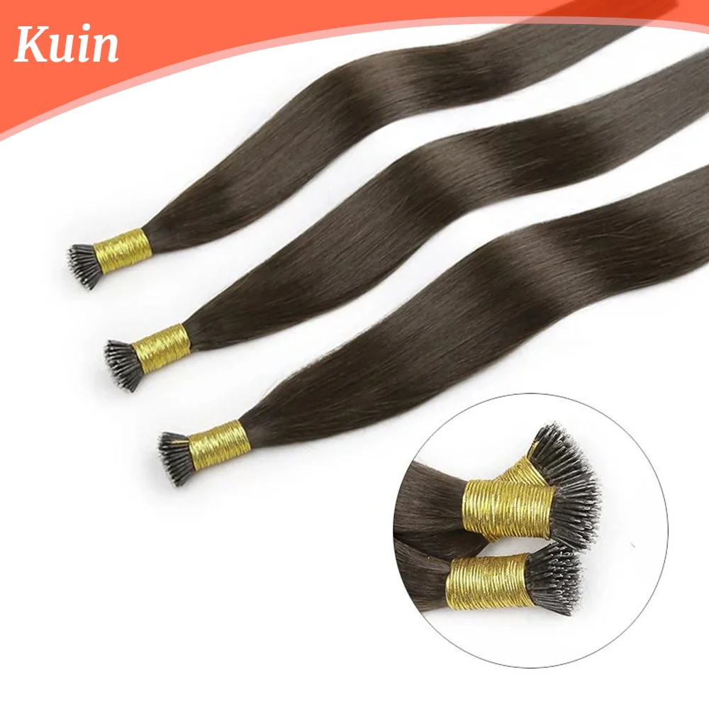 Nano Ring Hair Extensions 100% Original Raw Virgin Human Hair for Women Brazilian Straight Hairpieces Pre Bonded Natural Color