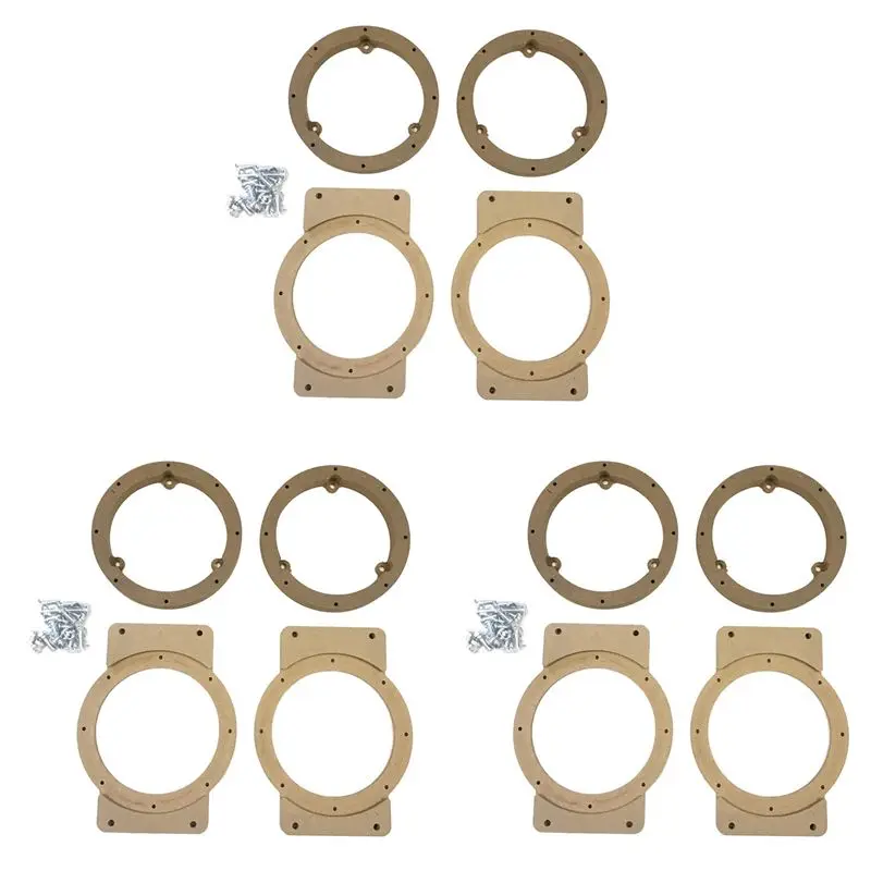 

3X Car Speaker Spacer Wooden Speaker Mounts For Jimny JB64 JB74 2018-2020 Car Audio Horn Refit Rings Mat Mount