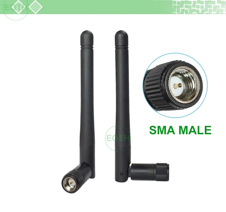 Eoth 5 Stück 5,8 GHz 2,4 GHz Antenne 3 dBi SMA-Stecker 20 cm 4. Generation Kleines Anschlusskabel für WLAN-Router Zigbee Bluetooth-Antenne – Detail 5