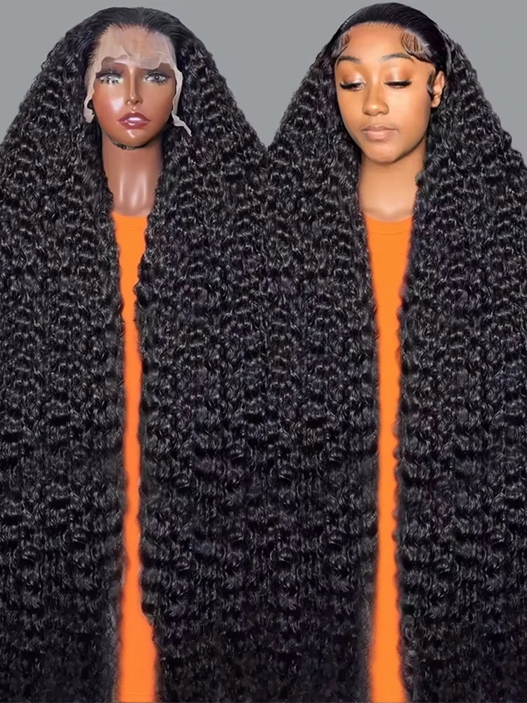 

Парик из натуральных волос Deep Wave 13x6 HD Lace Front, плотность 300, кудрявый, 44-46 дюймов, с эффектом Water Wave