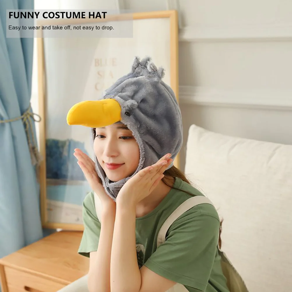 1 قطعة غطاء رأس الطيور الفم الكبير لينة حفلة كرنفال حفلة تنكرية مهرجان لعب الأدوار أداء الرقص فريد زي التبعي #1