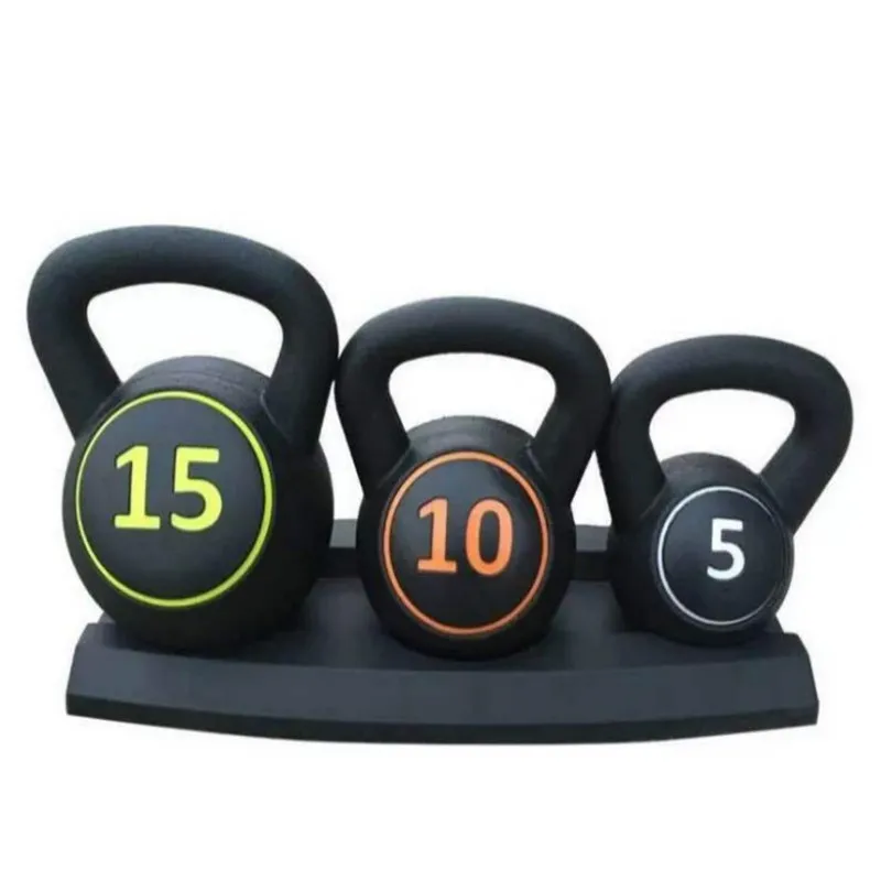 3-Piece Kettlebell handle grip dumbbell for GYM Home Workouts Exercise Fitness Weight Set  5lb, 10lb, 15lb Weights with case