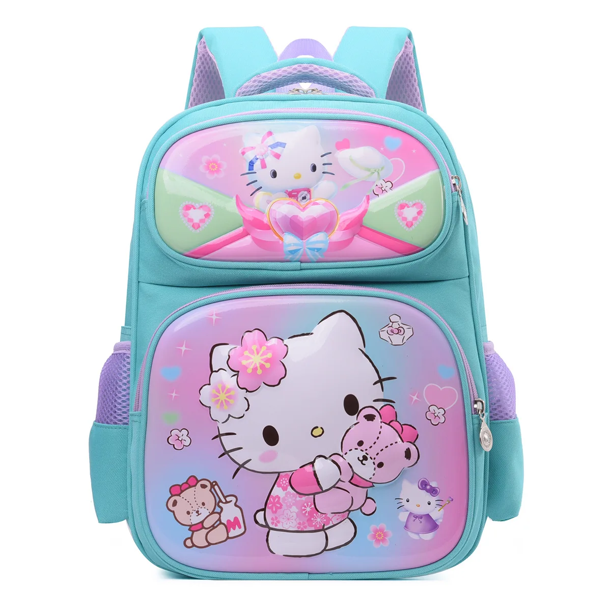 Sanrio hello kitty schoolbag primary school students boys girls grade 1-6 shoulder bag reducing burden protecting spine cartoon
