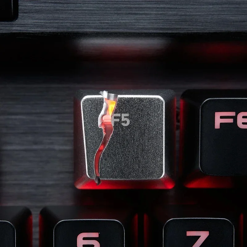 F5 Cracked Artisan Keycap 알루미늄 반투명 기계식 키보드 키 캡 Zomo Personalizes Keycap