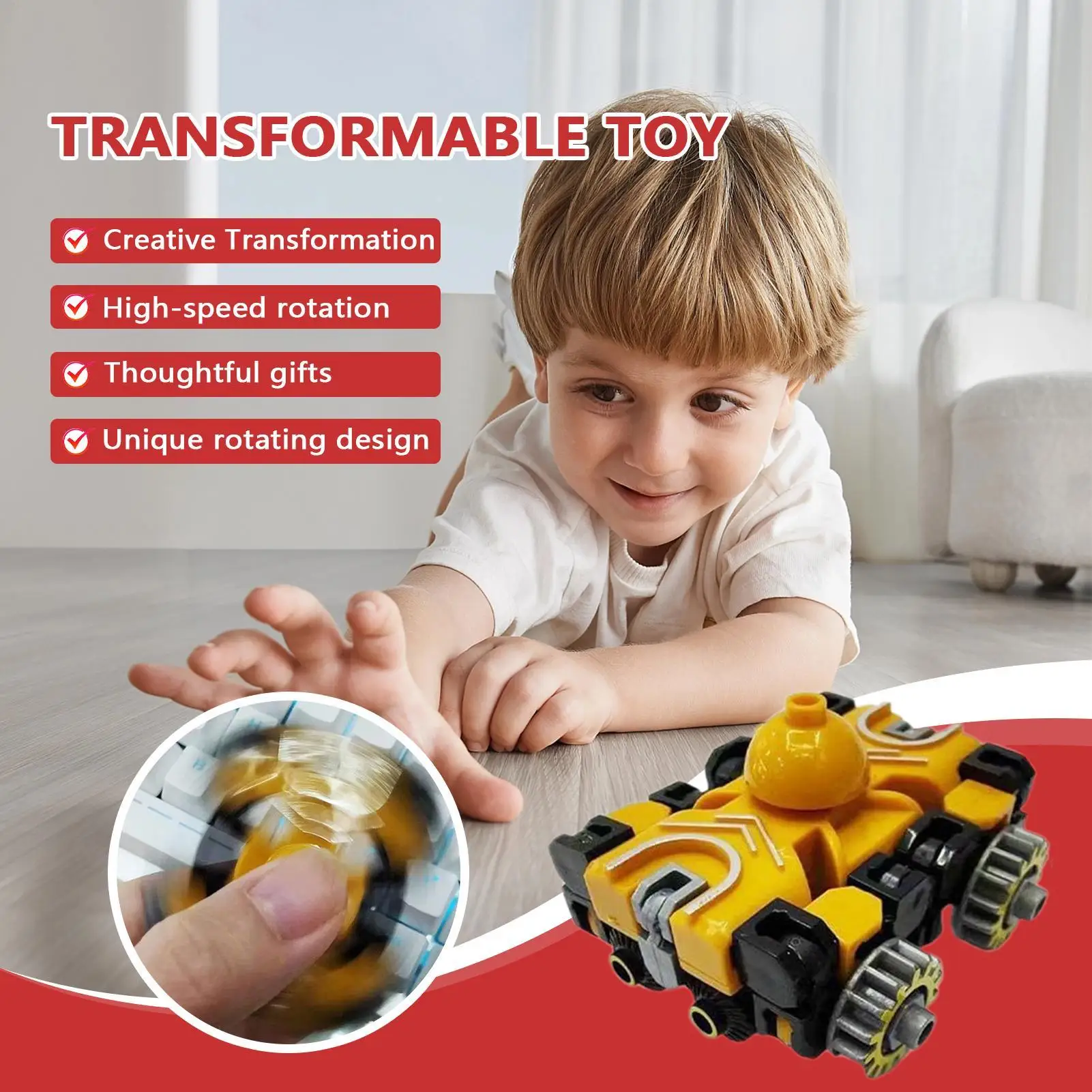 Brinquedos giratórios fidget, giroscópio mecânico espiral da ponta do dedo da corrente transformável, brinquedo criativo do alívio do estresse do girador superior para crianças adultos