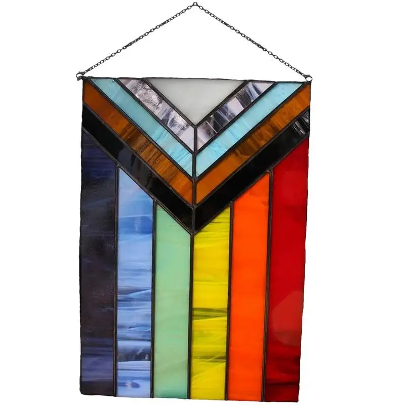 Rainbow Flag Wall Pendant Window Rainbow Themed Flag Ornament Enhance Room Decor Elegant Express Respect for Balcony Courtyard