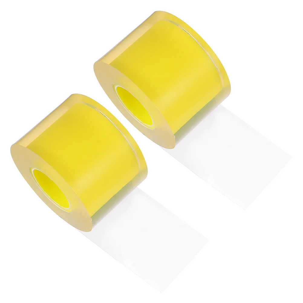 2 Rolls Clear Watch Jewelry Repair Film Electrostatic Adhesive No Glue High Stretchability Puncture Resistance Protection Tape