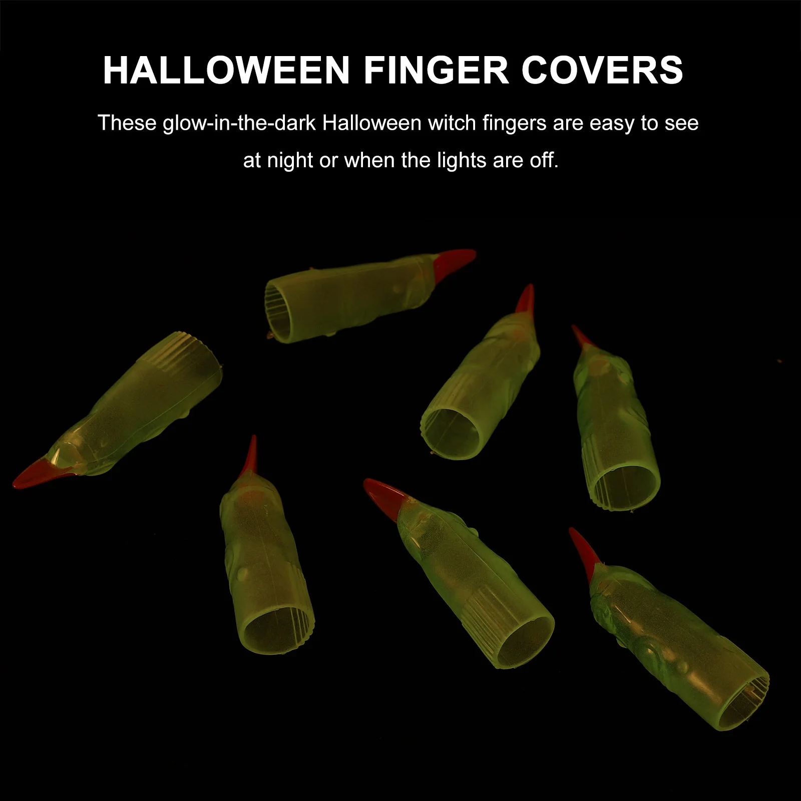 

24 Pcs False Nails Fake Halloween Kiss Role Play Witch Finger Cots Fingernails Prank Tips for Apparel