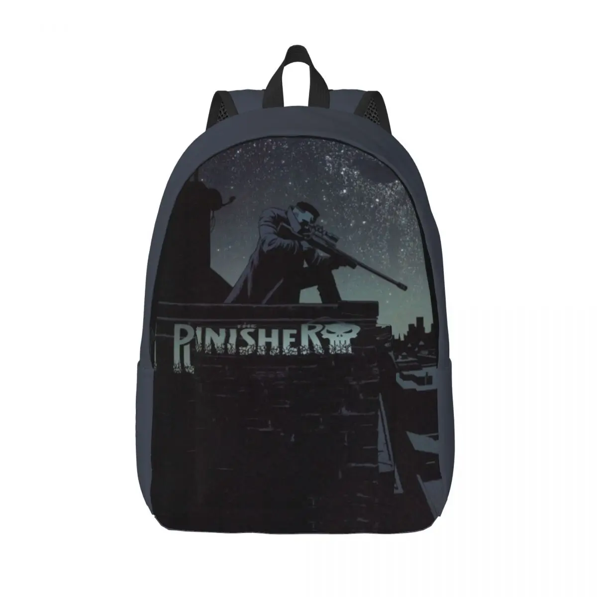 Custom Punisher Wallpaper Laptop Backpack Women Men Basic Bookbag for School College Students Bag