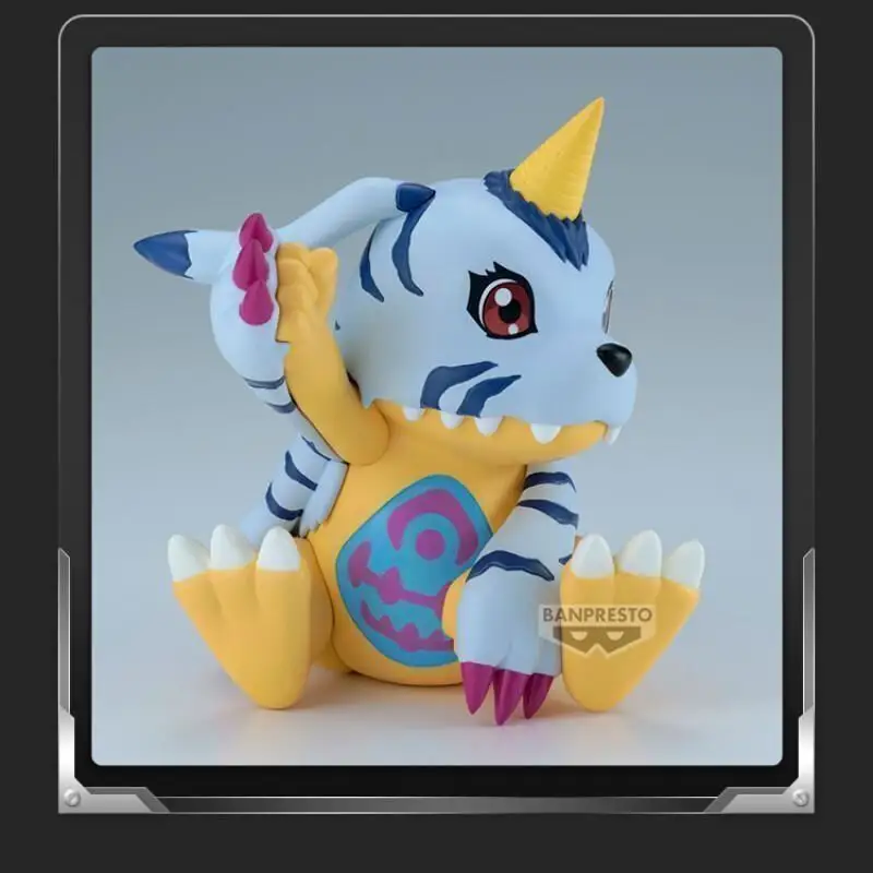 Genuíno bandai namco banpresto digimon aventura sofvimates gabumon kawaii anime figura modelo coletor ornamento brinquedo da criança presente