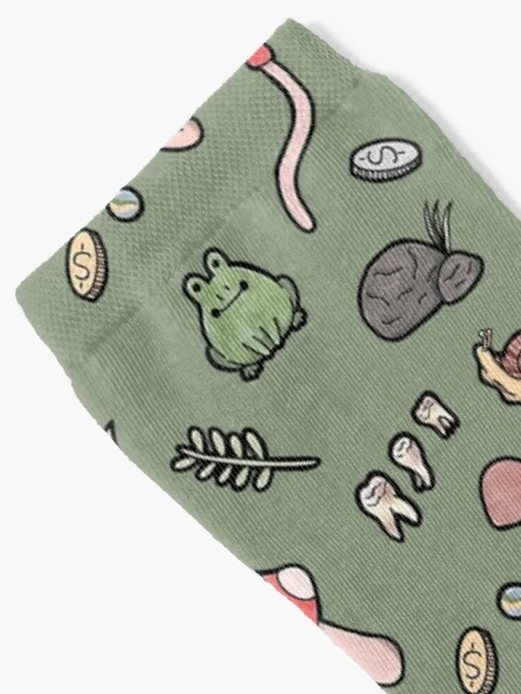 Goblincore-Grün Socken Basketball Socken