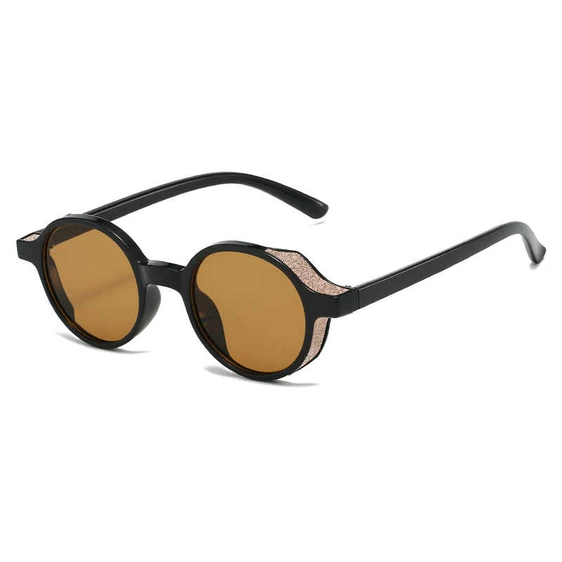رائعة النظارات الشمسية المستديرة النساء الرجال الاتجاه الفاخرة العلامة التجارية نظارات شمسية الخروج السفر ظلال سيدة رجل UV400 نظارات واقية