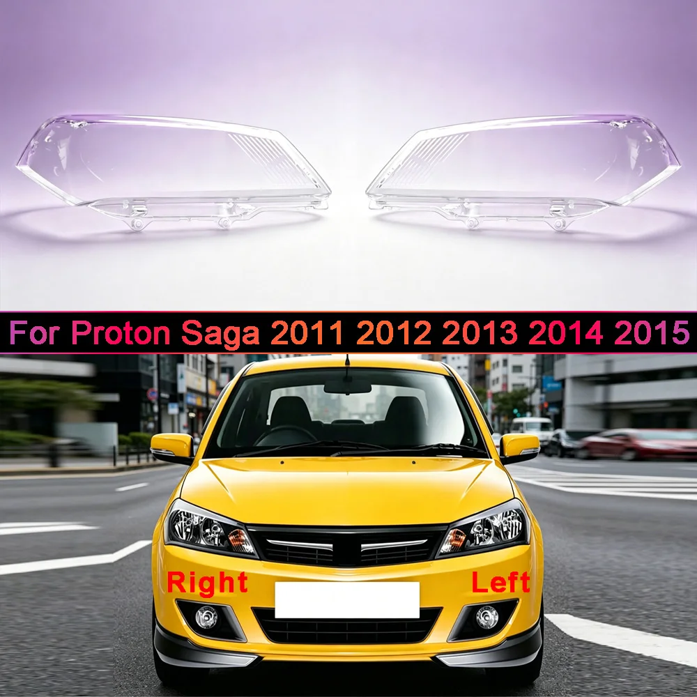Front Headlight Cover Transparent Lamp Shade Headlamp Lamp Shell Replace Original Lampshade Plexiglass 2011-2015 For Proton Saga
