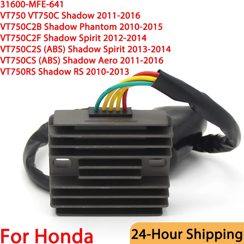 Regulador Rectificador 31600-MFE-641 para Honda VT750 VT750C Shadow VT750C2B Shadow Phantom T750C2F Shadow Spirit VT750C2S VT750RS