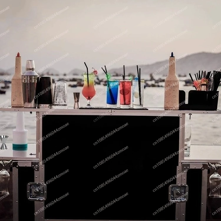 شريط الهاتف المحمول المحمول القابل للطي الأوروبية والأمريكية المتنقلة في الهواء الطلق كوكتيل الهواء بار المحمولة