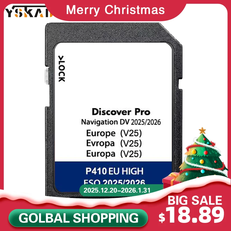 

DV V25 Discover Pro Media 64GB for VW Golf Passat Touran Vehicle Navigation SD Card GPS Sat Nav Map Europe UK 2025-2026