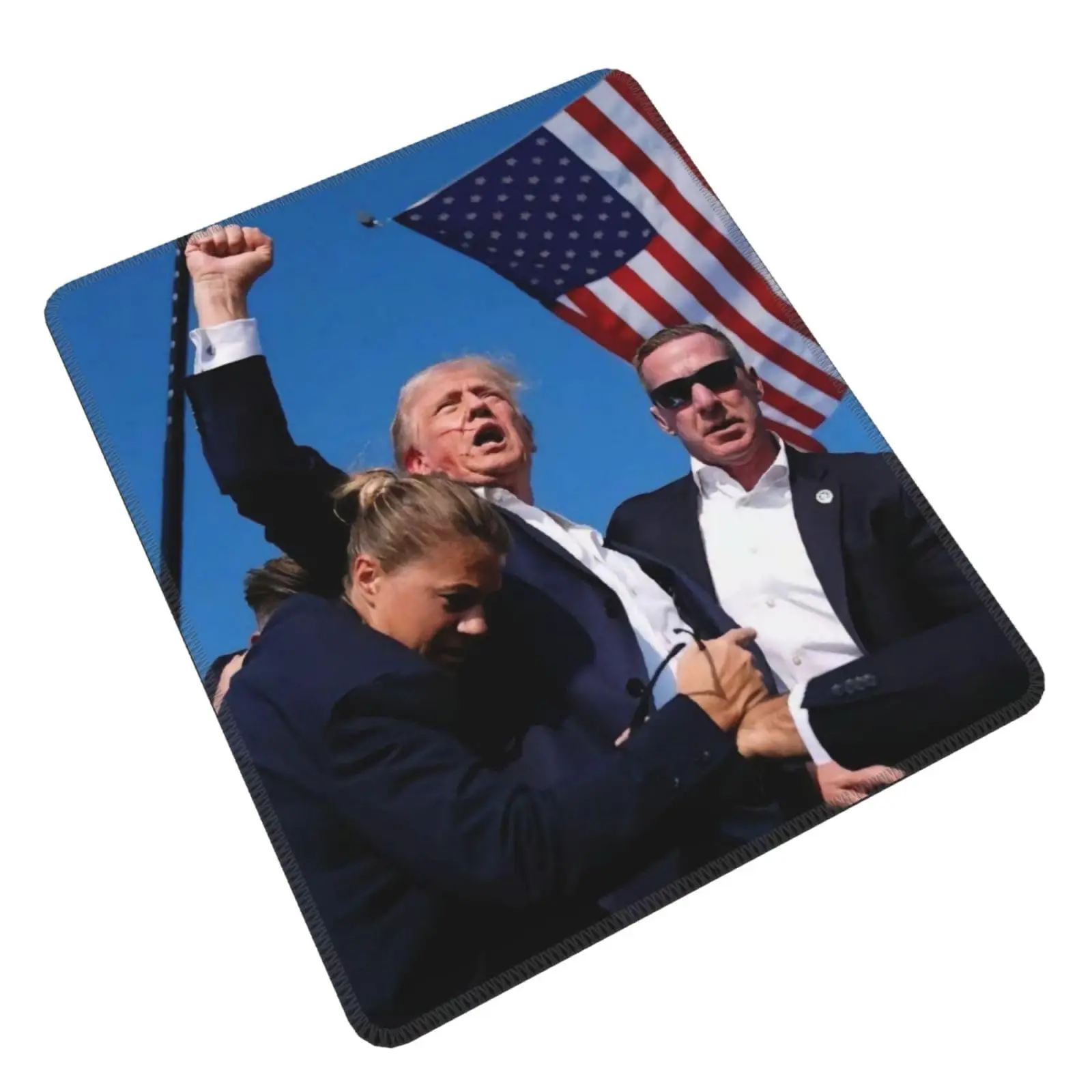 Trump Fight 2024 Hot-Selling Square Mouse Pads Comfortable Gaming Mousepad Mouse Mat Keyboard Mats Desk Pad 18x22cm  ?