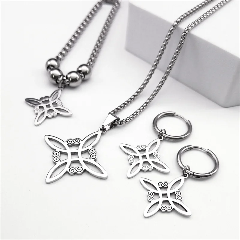 Women's Celtic Witchcraft Stainless Steel Jewelry Set