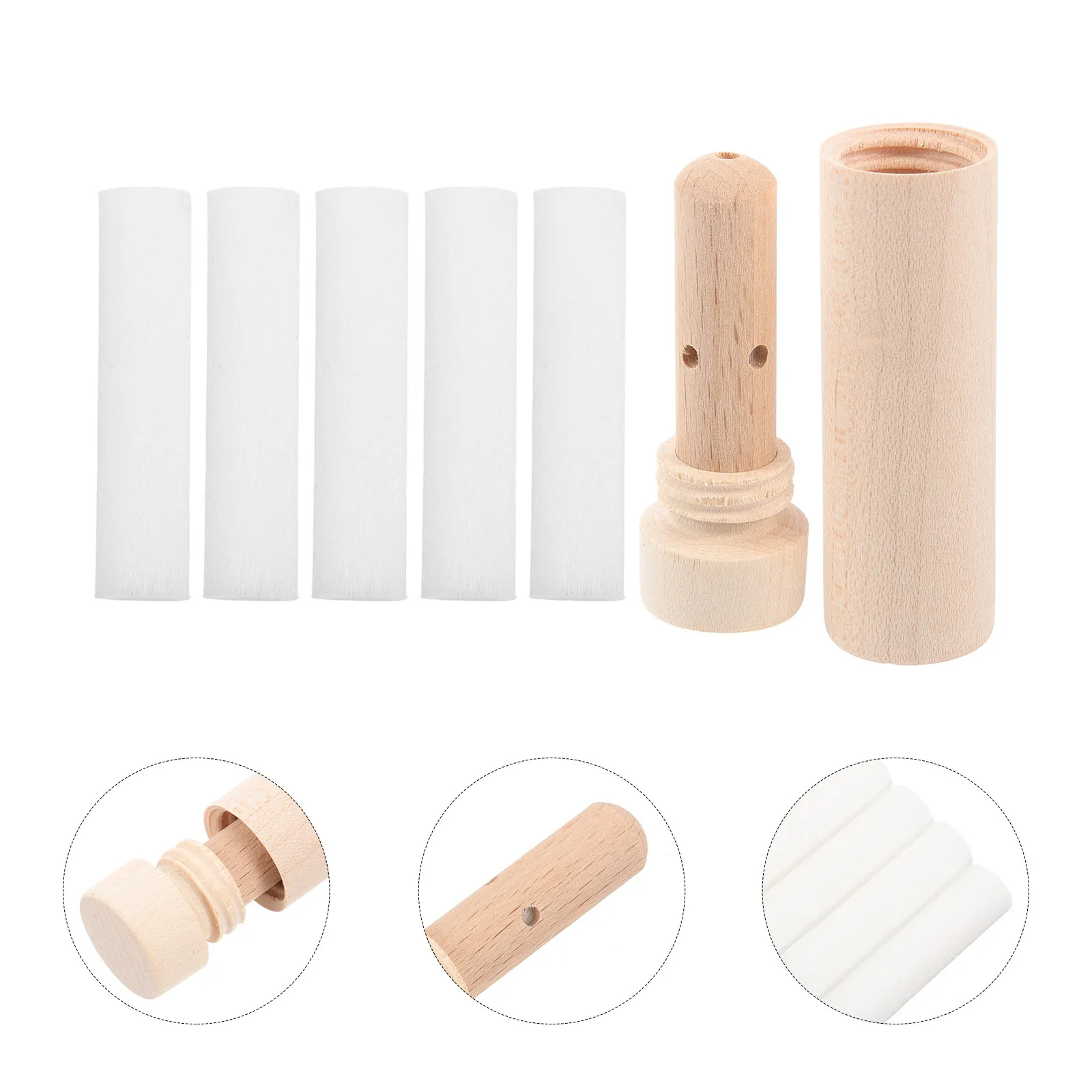 

Набор из 1 деревянной многоразовой палочки для ингаляций с эфирными маслами, портативная, для дома и улицы