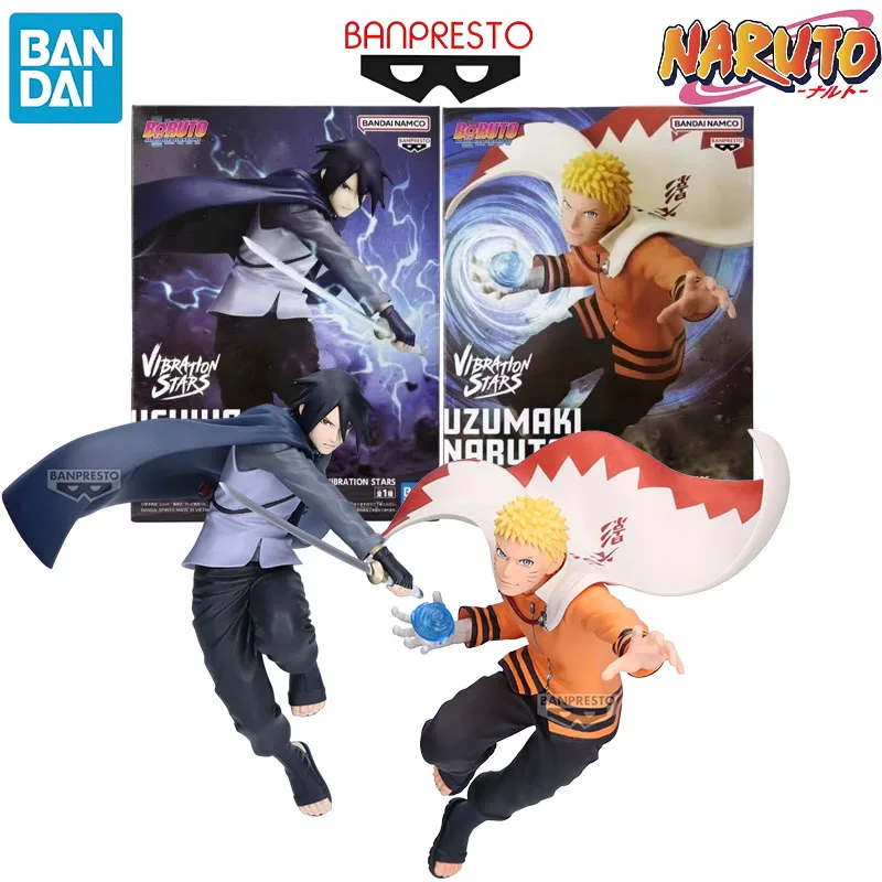 

In Stock Bandai Genuine VIBRATION STARS NARUTO Anime Character Naruto Sasuke Kids Christmas Gift Collection Action Toys Model