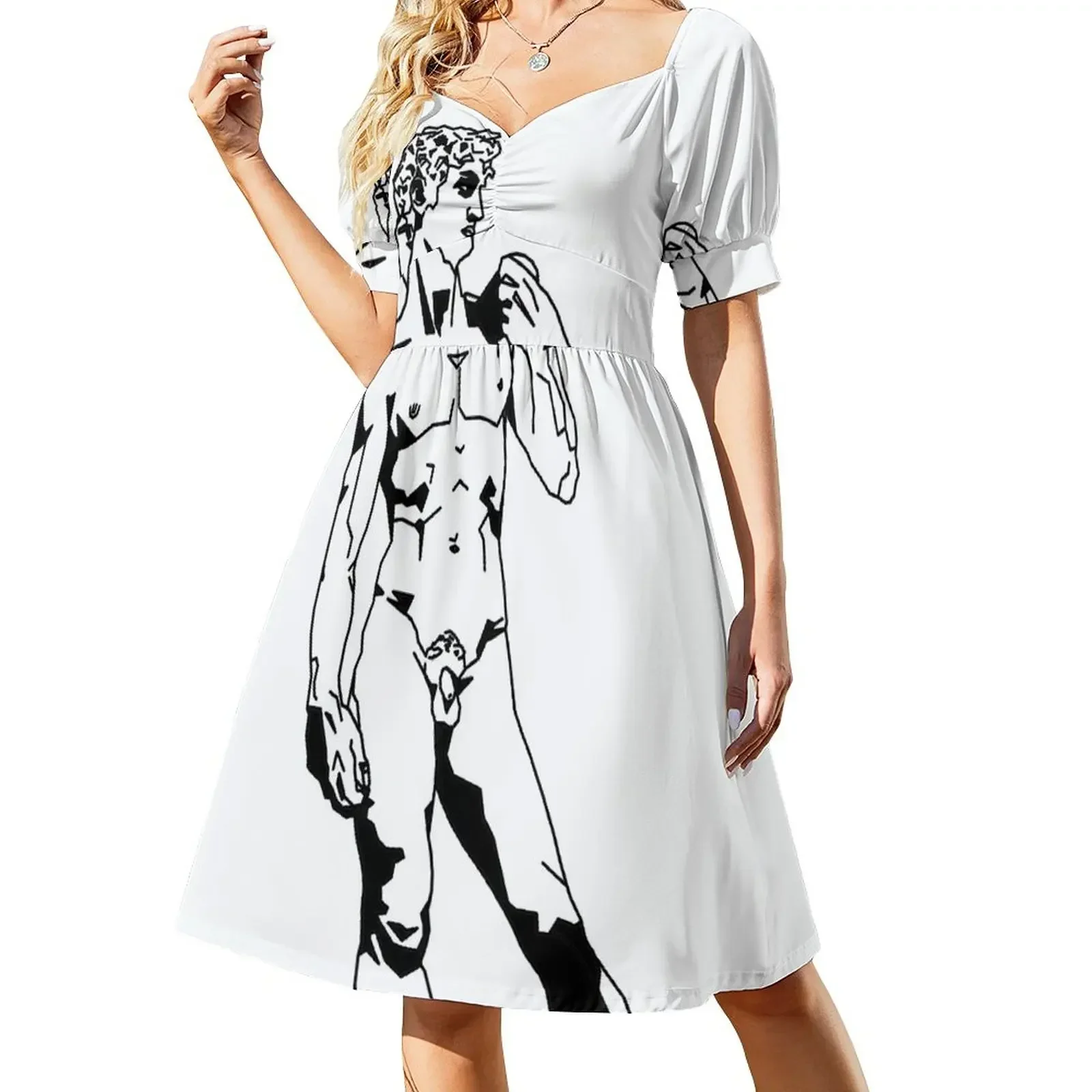 

Statue of David Short-Sleeved Dress dress korean style wedding guest dress 2025 women's fashion dresses women's summer jumpsuit