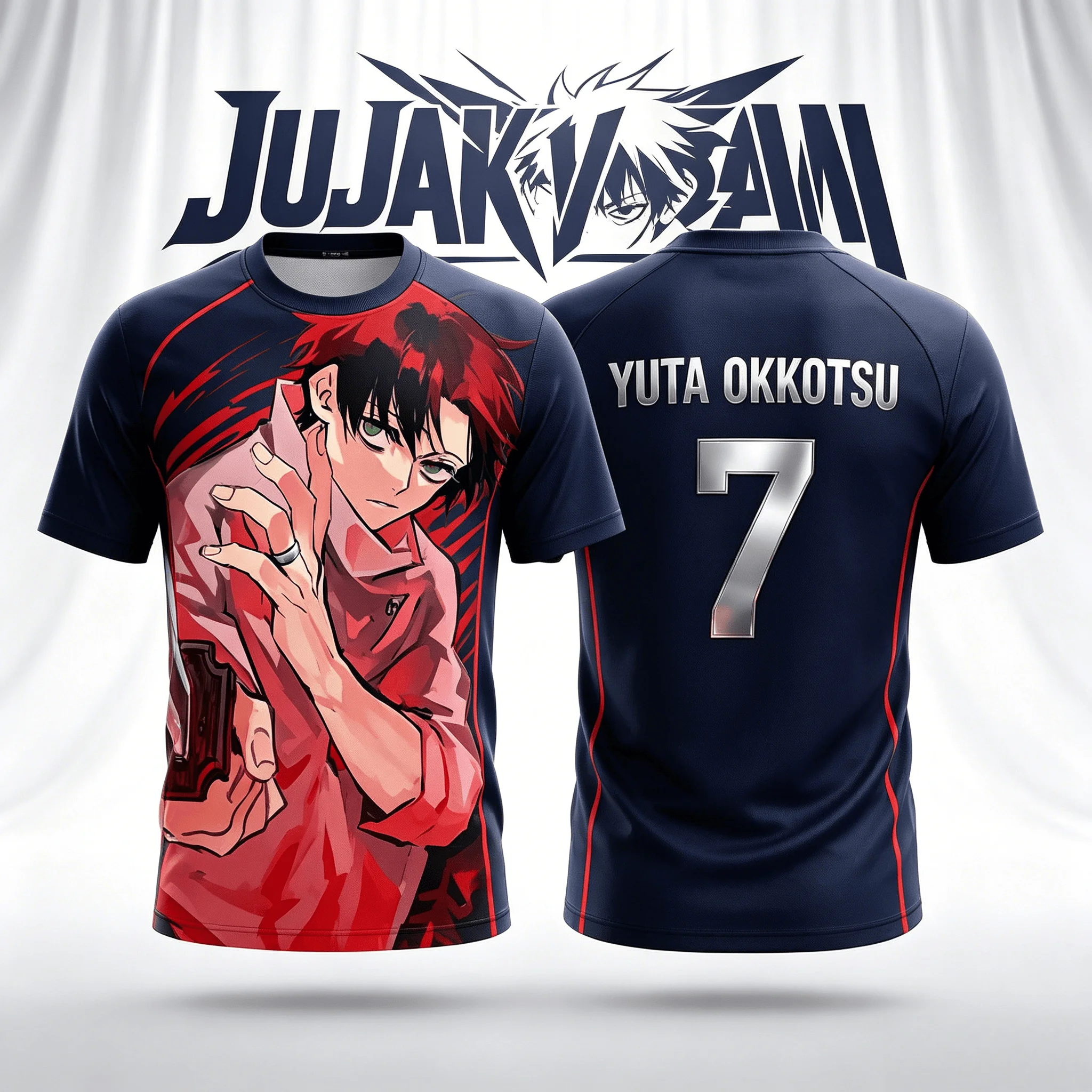 2026 Summer Anime Jujutsu Kaisen Yuta Okkotsu 3D Print Breathable Sports T-shirt Y2K Street Style Unisex Versatile Tops