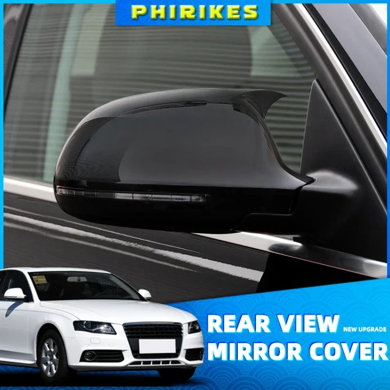 

ABS material Carbon appearance Mirror Cover Rearview Side Mirror Cap S Line For Audi A3 8P A4 A5 B8 2008-2009