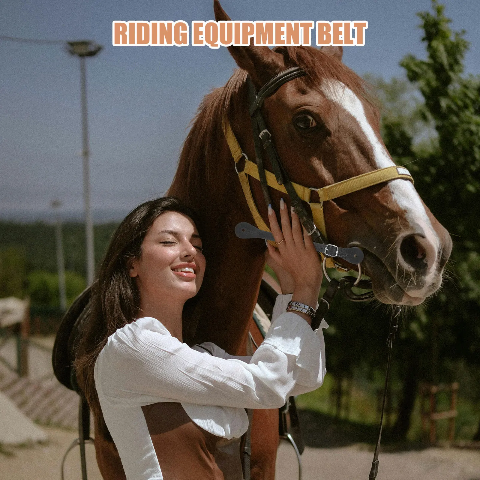 Cinghie da equitazione da 2 pezzi Cinghie regolabili per speroni occidentali marroni per uomo Donna Accessori per stivali stile vintage Attrezzatura da equitazione durevole