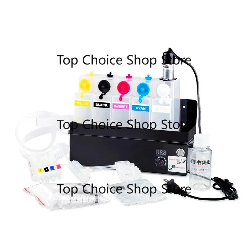 5 Color CISS DTF Ink Circulating Ink Tank System With Dampers For Ep-son XP15000 L800 L805 1390 1400 1410
